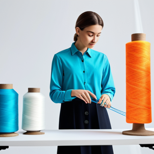 3D 프린팅 패션의 유행하는 기술 - **Prompt:** A fashion designer in a bright, modern studio, working on a digital design for 3D printe...