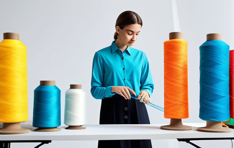 3D 프린팅 패션의 유행하는 기술 - **Prompt:** A fashion designer in a bright, modern studio, working on a digital design for 3D printe...