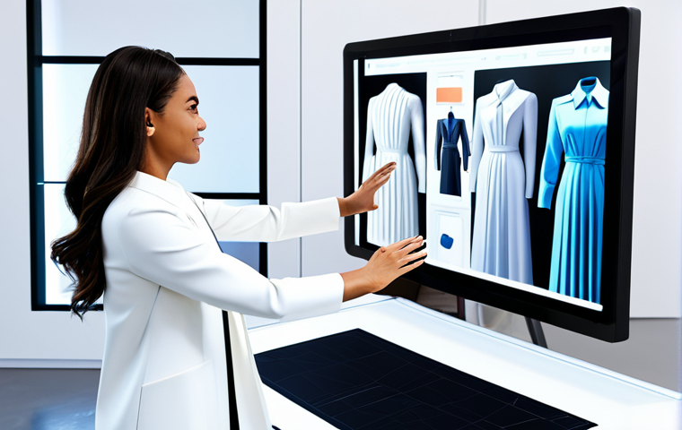 D 프린팅 패션의 소비자 행동 분석 - Personalized Fashion Design Studio**

"A customer in a modern, bright design studio, collaborating w...
