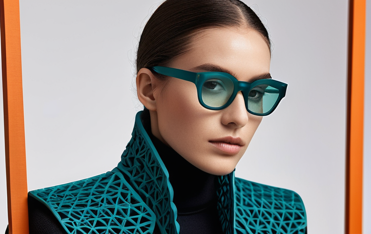 3D 프린팅 기술을 활용한 패션 연구 - **"Smart Urban Performance Gear: Adaptive Second Skin"**
    A dynamic, medium shot of a non-binary ...